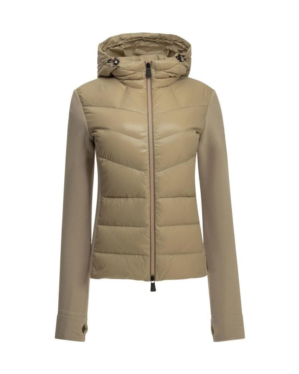 Moncler Green Down Zip-Up Hoodie