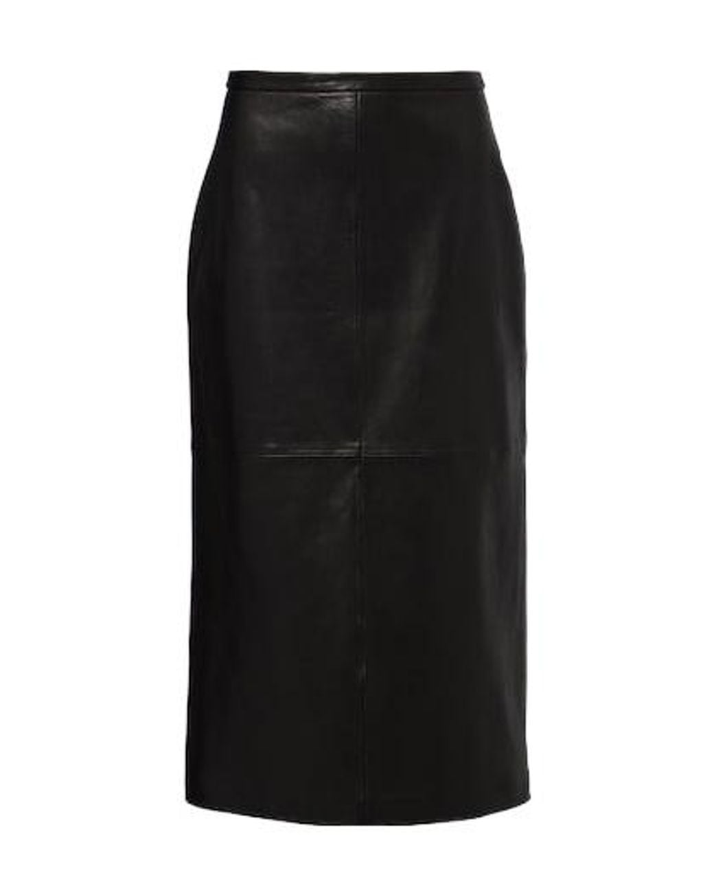 Nour Hammour Black Alana Leather Pencil Skirt