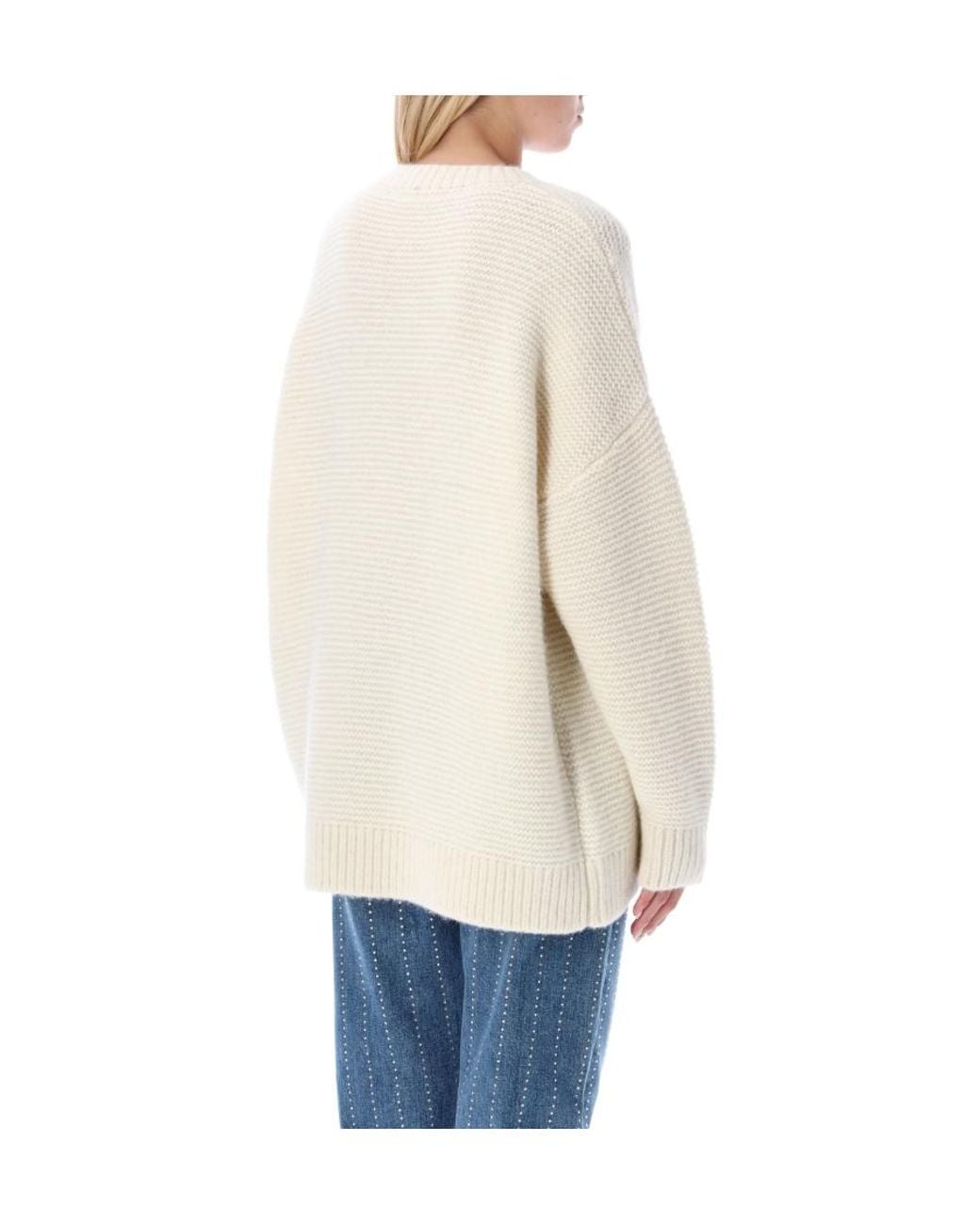 Stella McCartney Natural Oversized Rib-Knit Jumper
