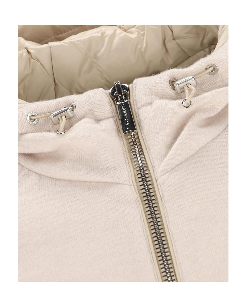 Moorer Natural Padded Zip-Up Hooded Jacket for men