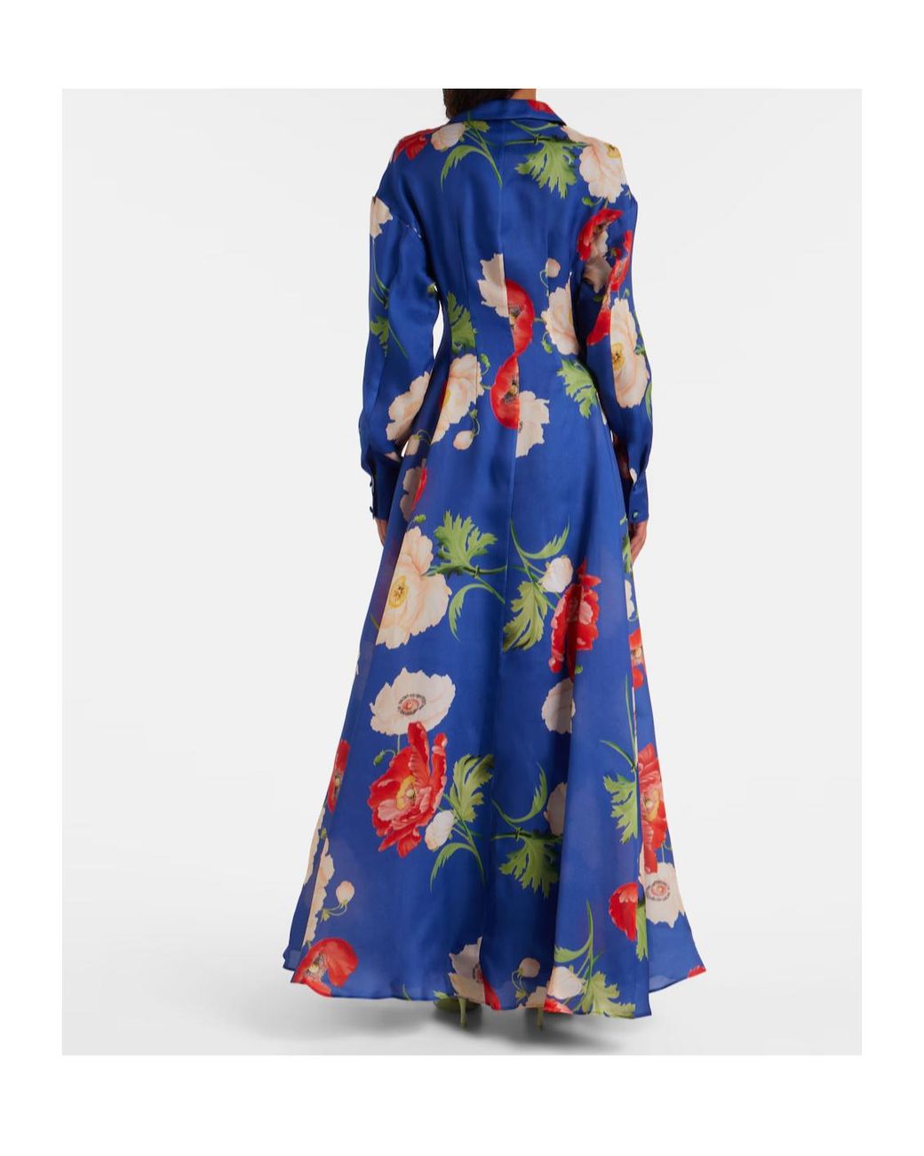 Leo Blue Josephine Floral Silk Gown