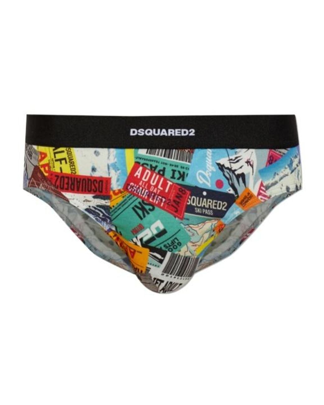 DSquared² White Signature Briefs for men