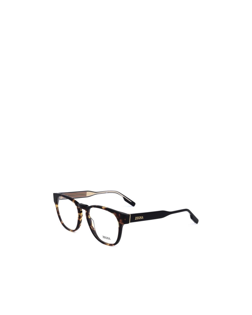 Zegna Metallic Round Frame Glasses for men