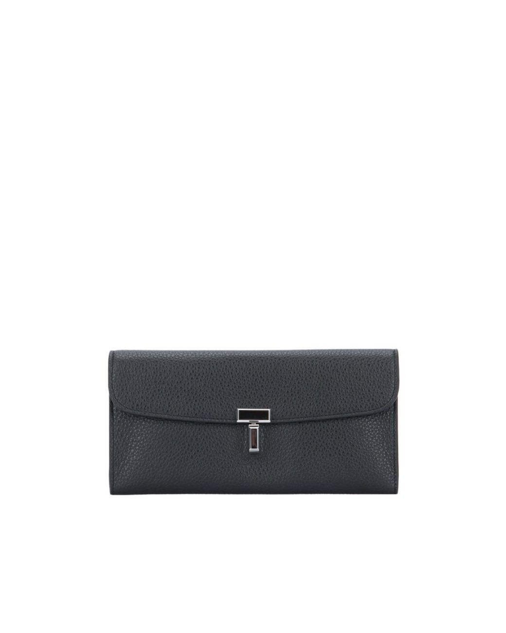 Totême Black Totême T-Lock Long Wallet