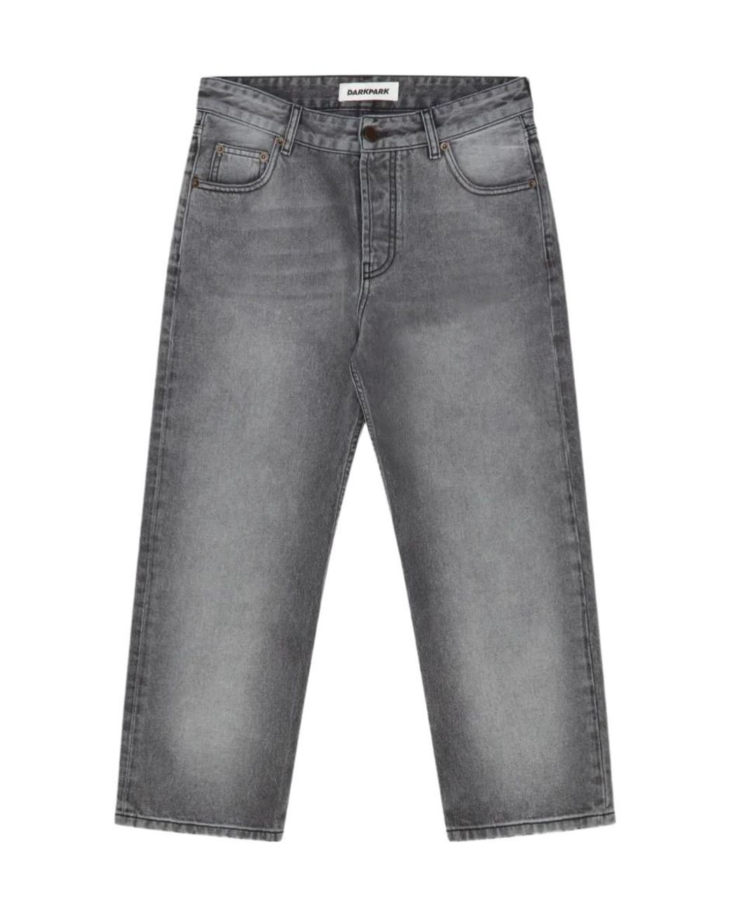 DARKPARK Gray Turn-Up Straight-Leg Jeans
