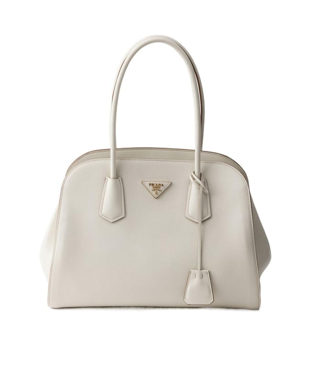 Prada Natural Medium Leather Tote Bag