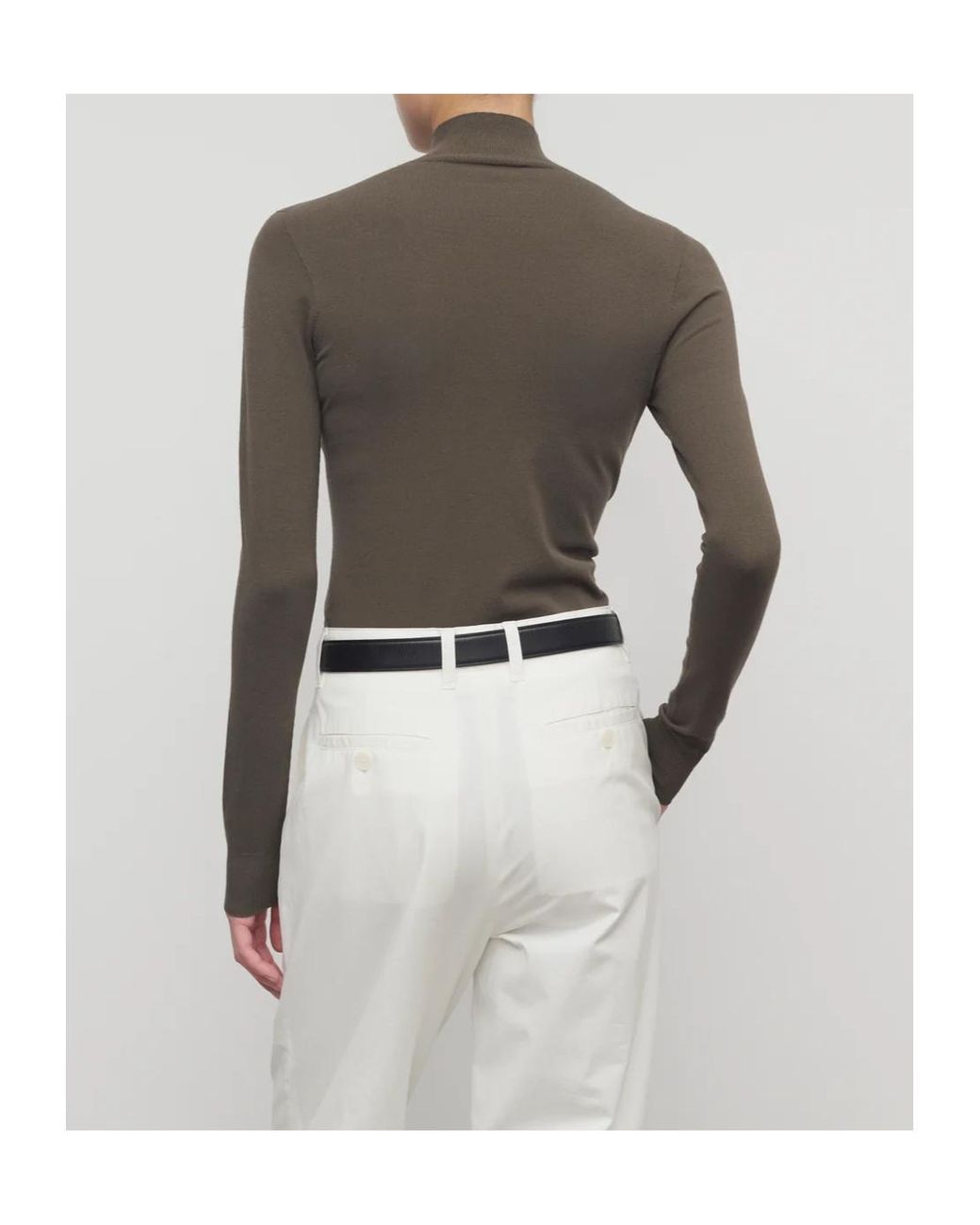 The Row Green Lalea Stretch-Knit Top