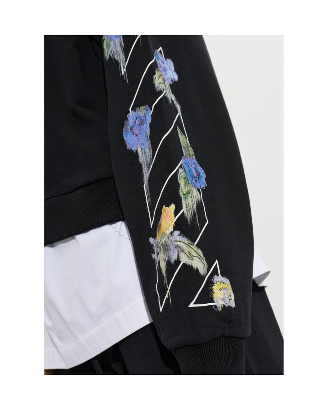 Off-White c/o Virgil Abloh Black Long-Sleeve Zip-Up Sweatshirt