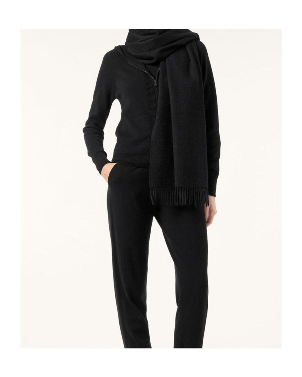 Loro Piana Blue Zip-Up Hooded Cardigan
