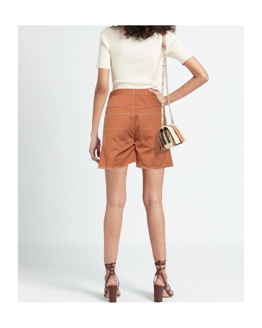 Isabel Marant Brown Front Button-Down Shorts