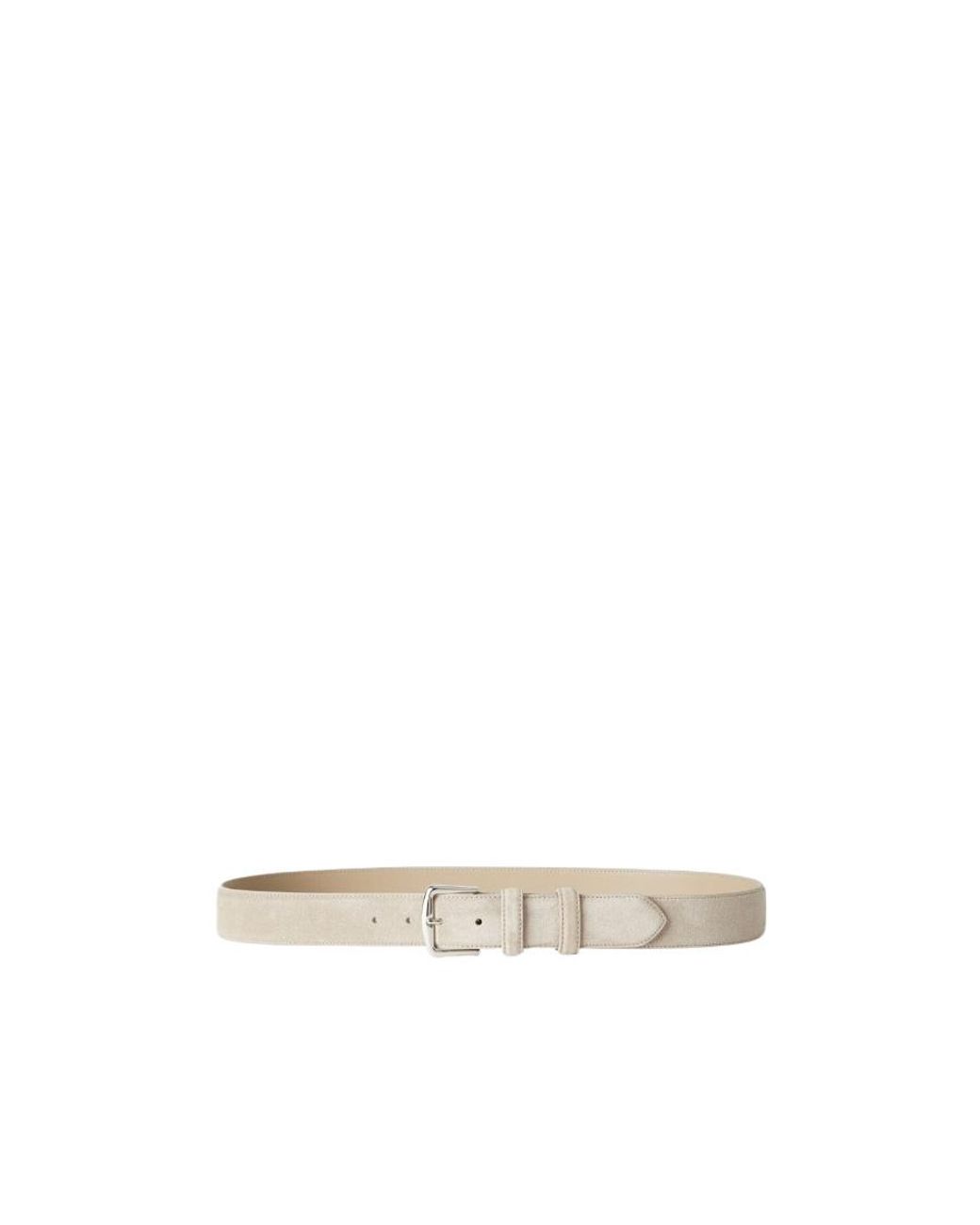 Loro Piana White Alsavel Belt for men