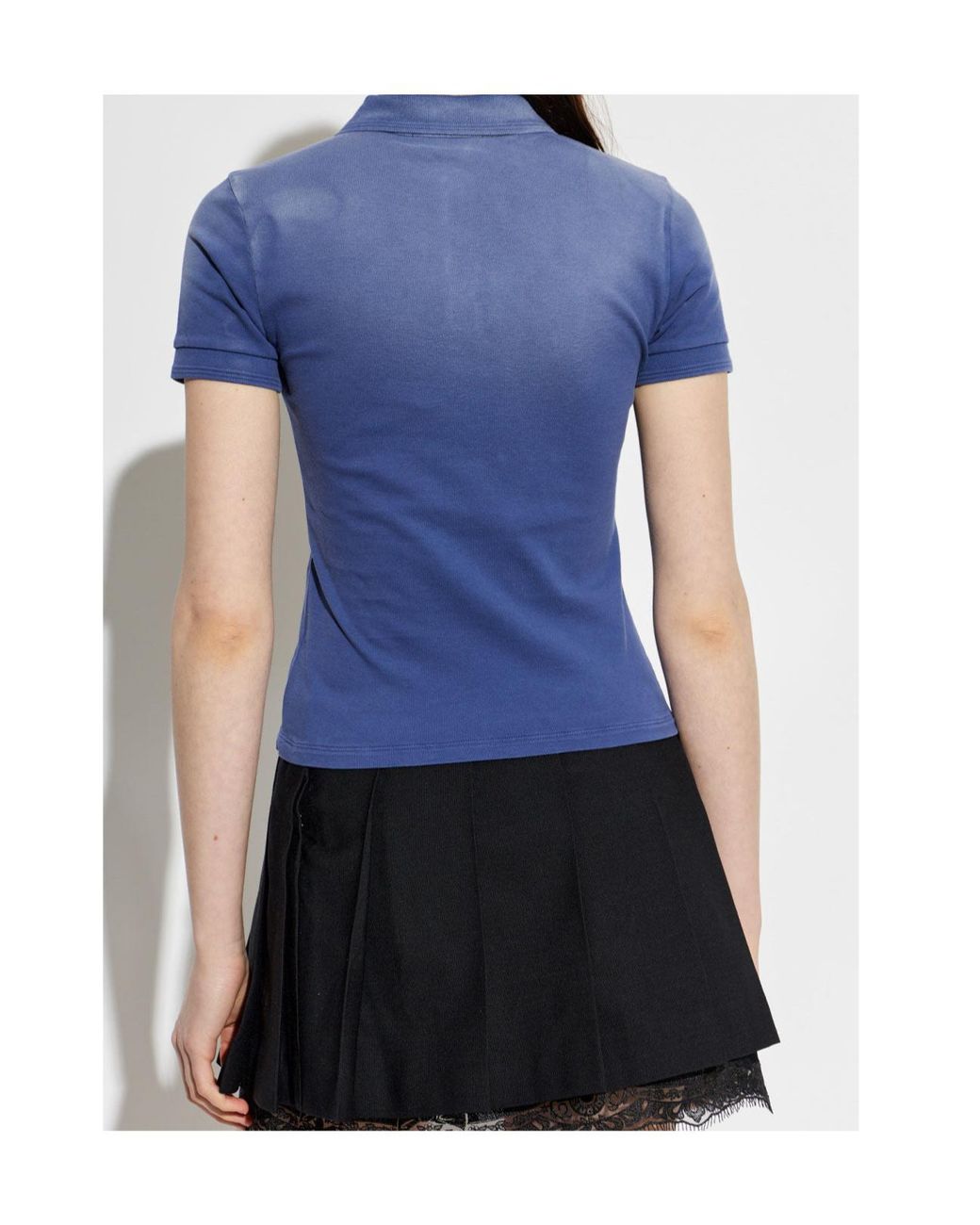 Acne Blue Sprayed Polo T-Shirt