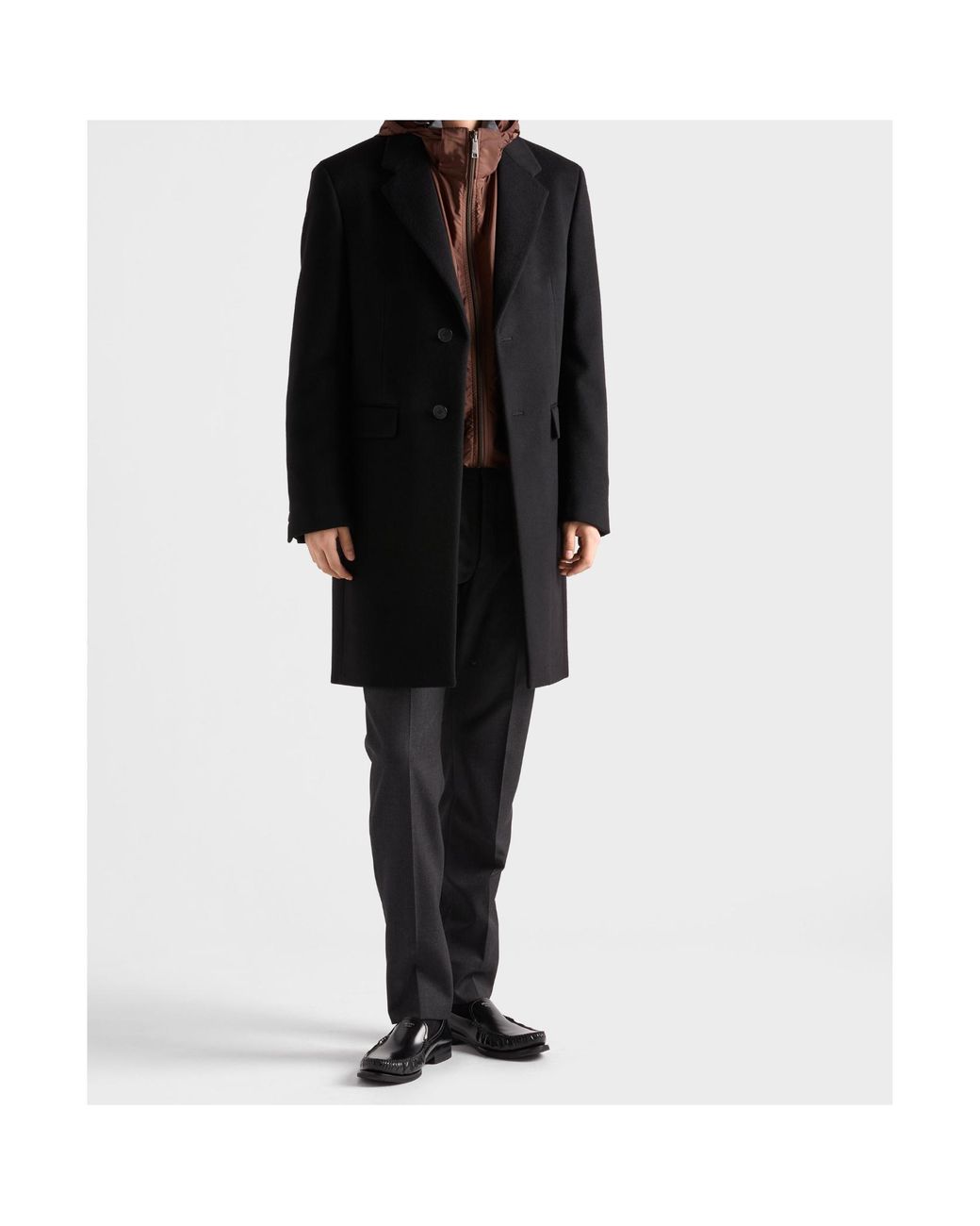 Prada Brown Reversible Hooded Re-Nylon Jacket for men