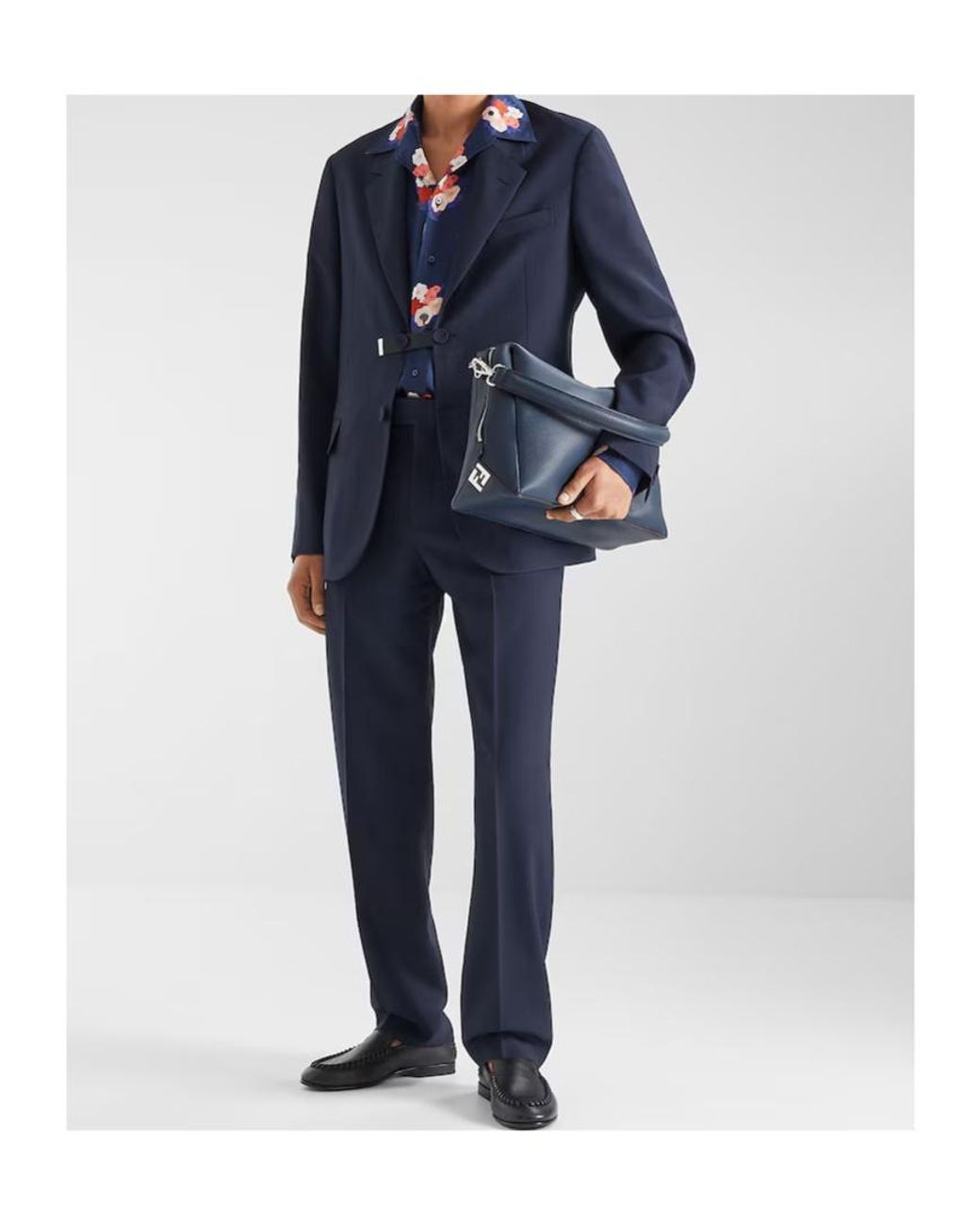 Fendi Blue Single Breasted Tailored Blazer for men