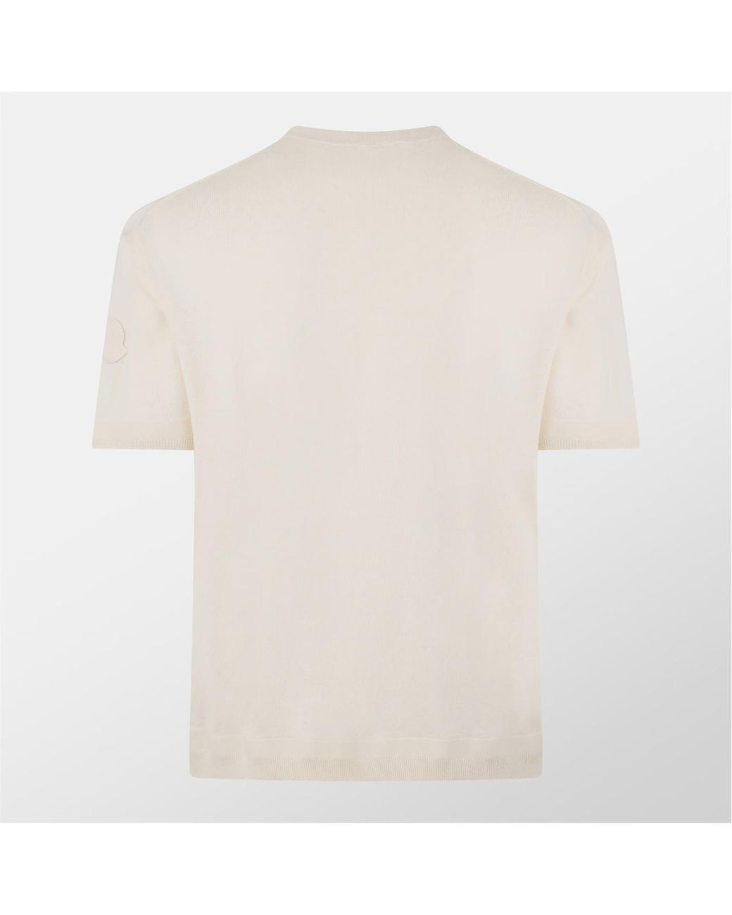 Moncler White Knit T-Shirt for men