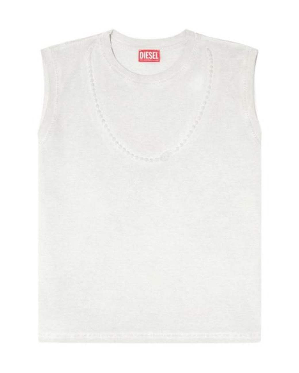 DIESEL White T-Embej Crewneck T-Shirt