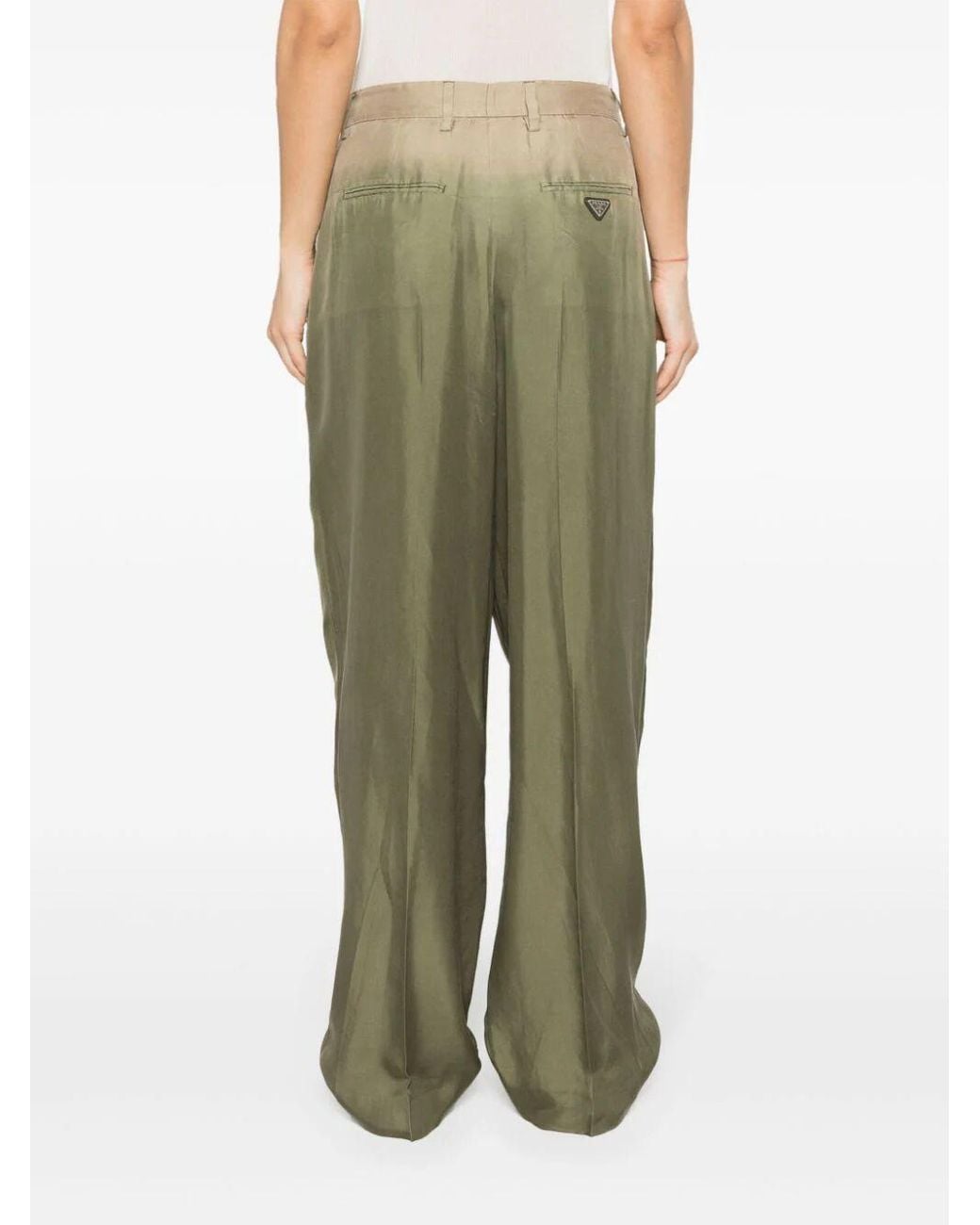 Prada Green Gradient Twill Pants