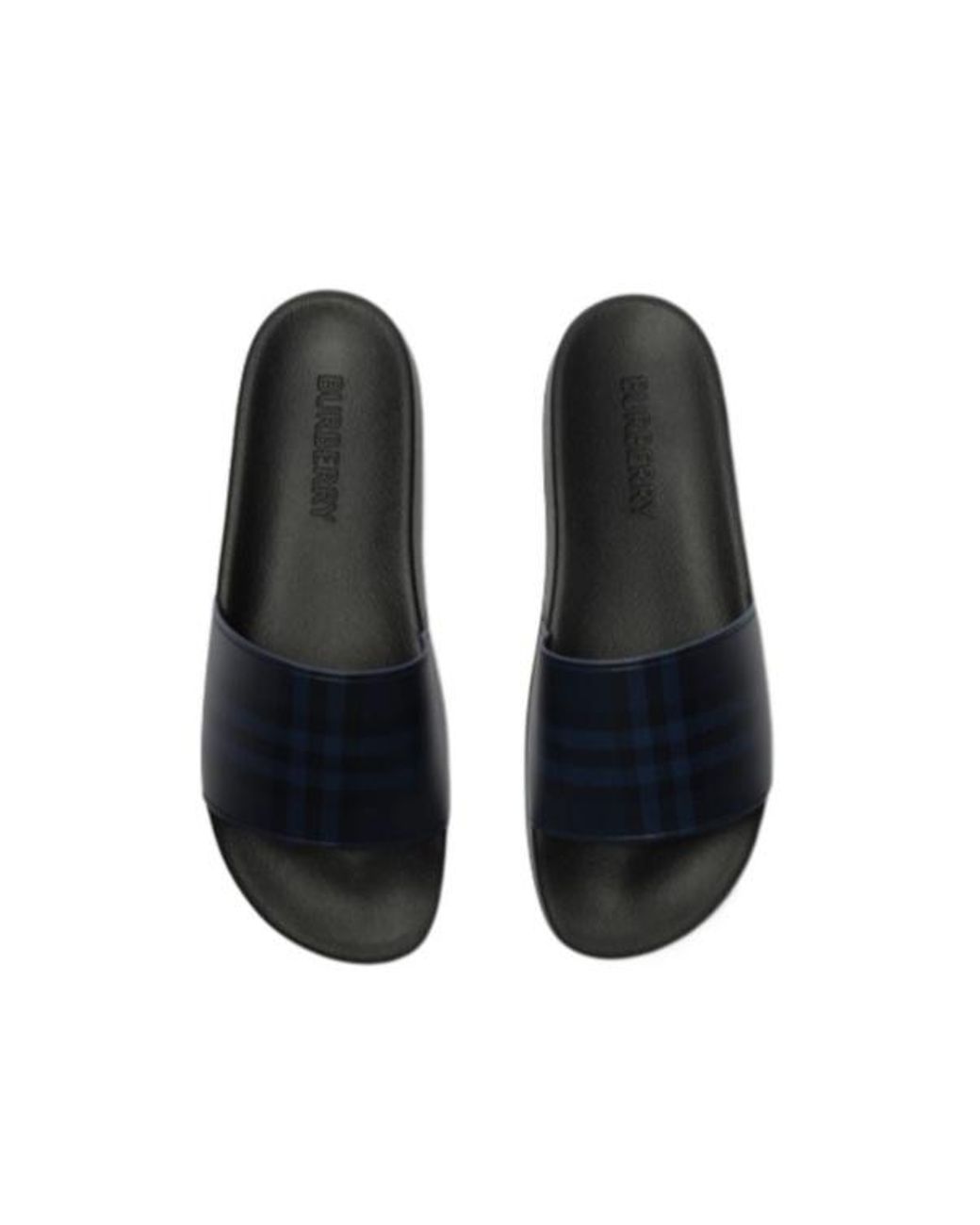 Burberry Multicolor Checked Slip-On Slides for men