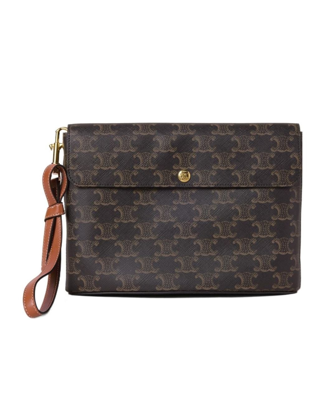 Céline Black Medium Flap Clutch
