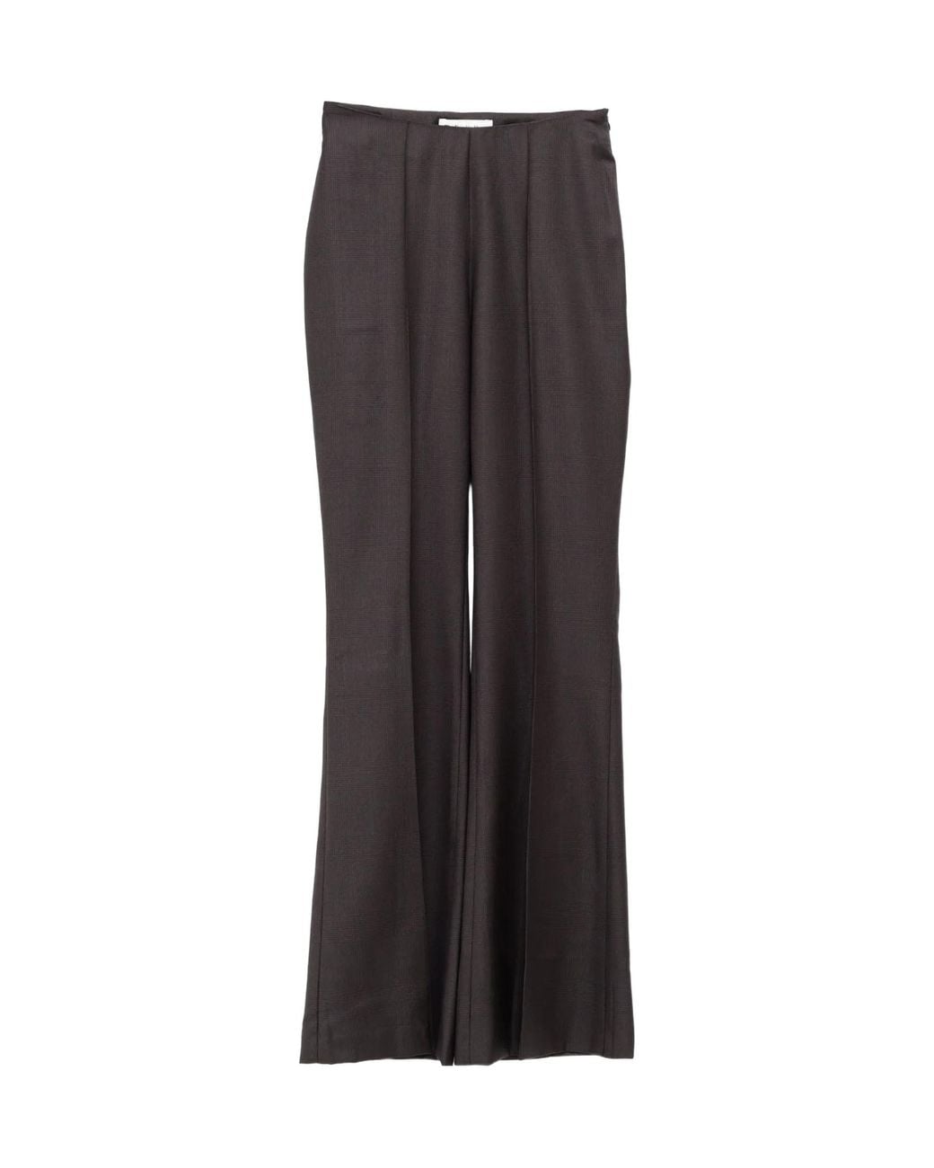 Frankie Shop Brown Glen-Plaid Pleated Trousers