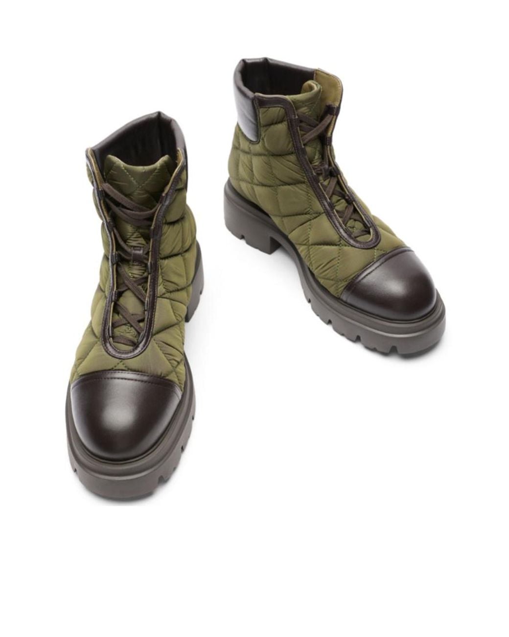 Stuart Weitzman Green Hudson Quilted Hiker Bootie