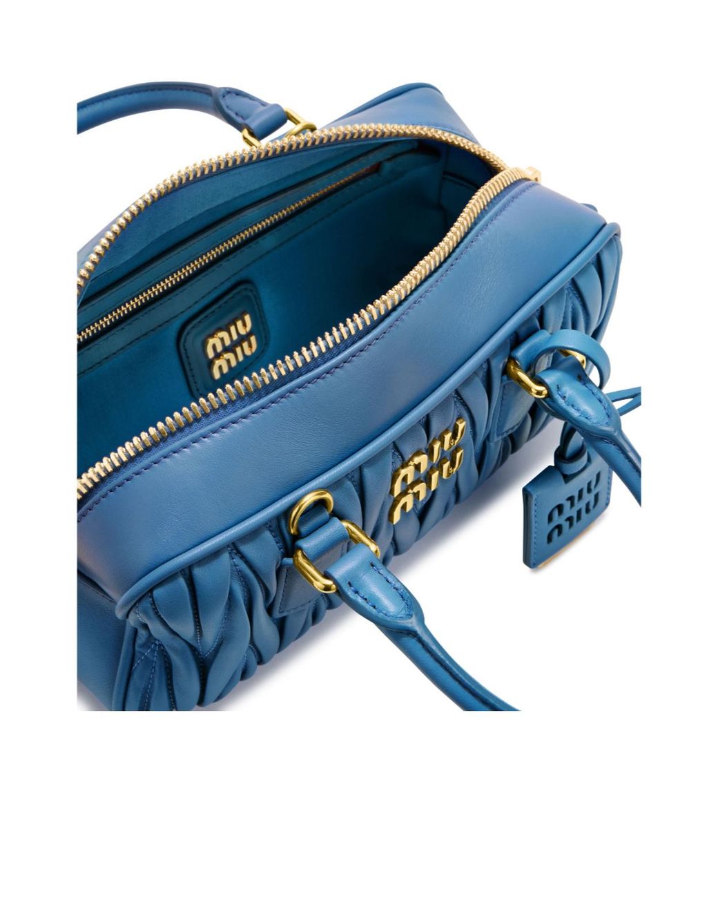 Miu Miu Blue Solid Color Mini Handbag
