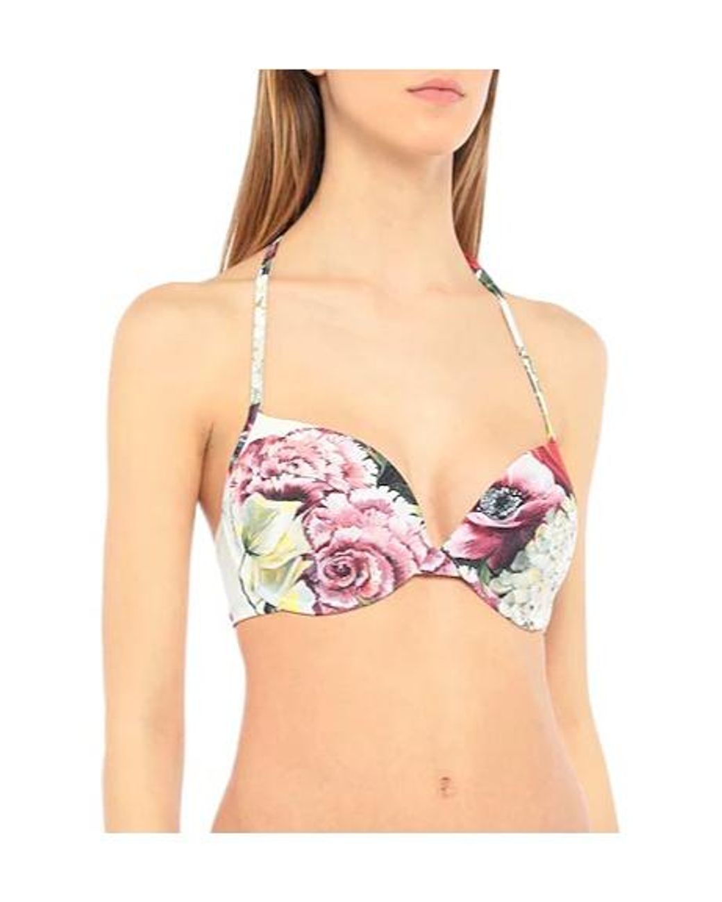 Dolce & Gabbana White Floralprint Bikini