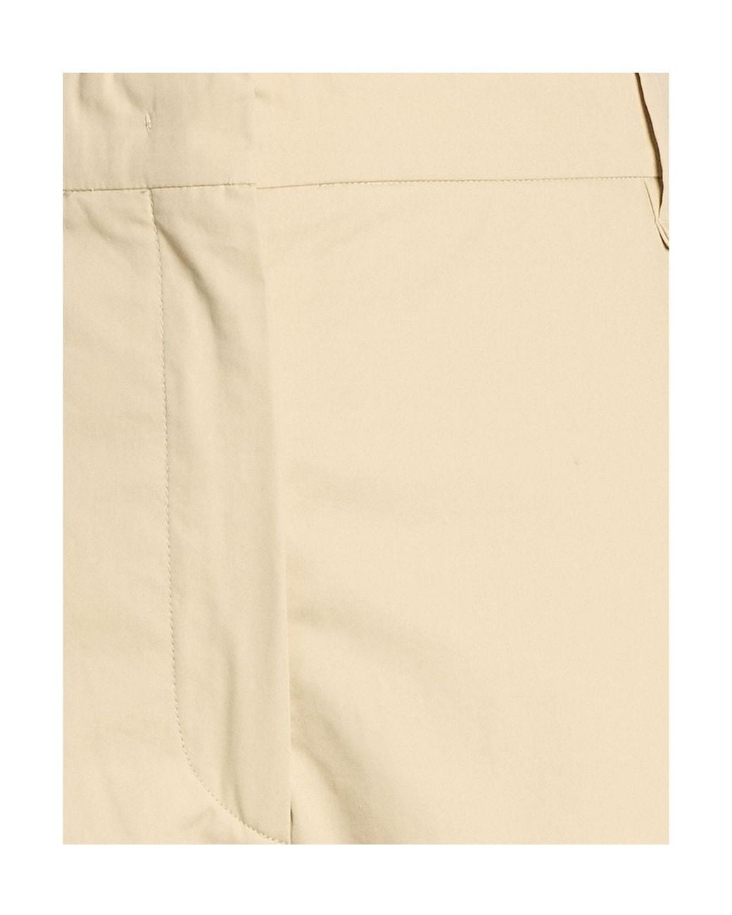 Sportmax Natural Plain Colour Casual Trousers