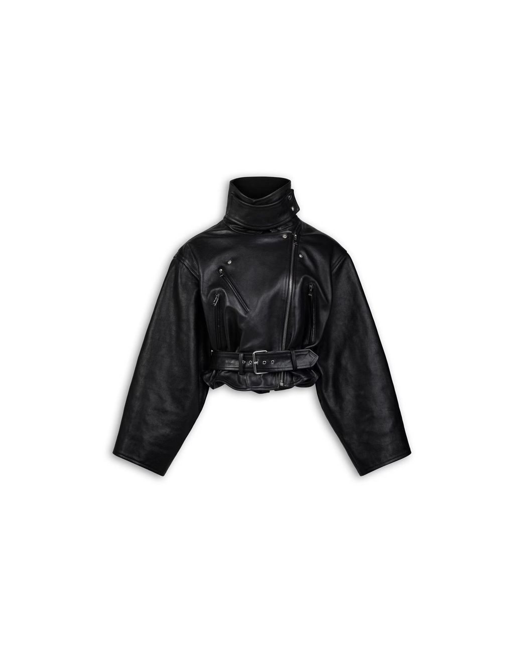 Alaïa Black Alaïa Belted High-Neck Jacket