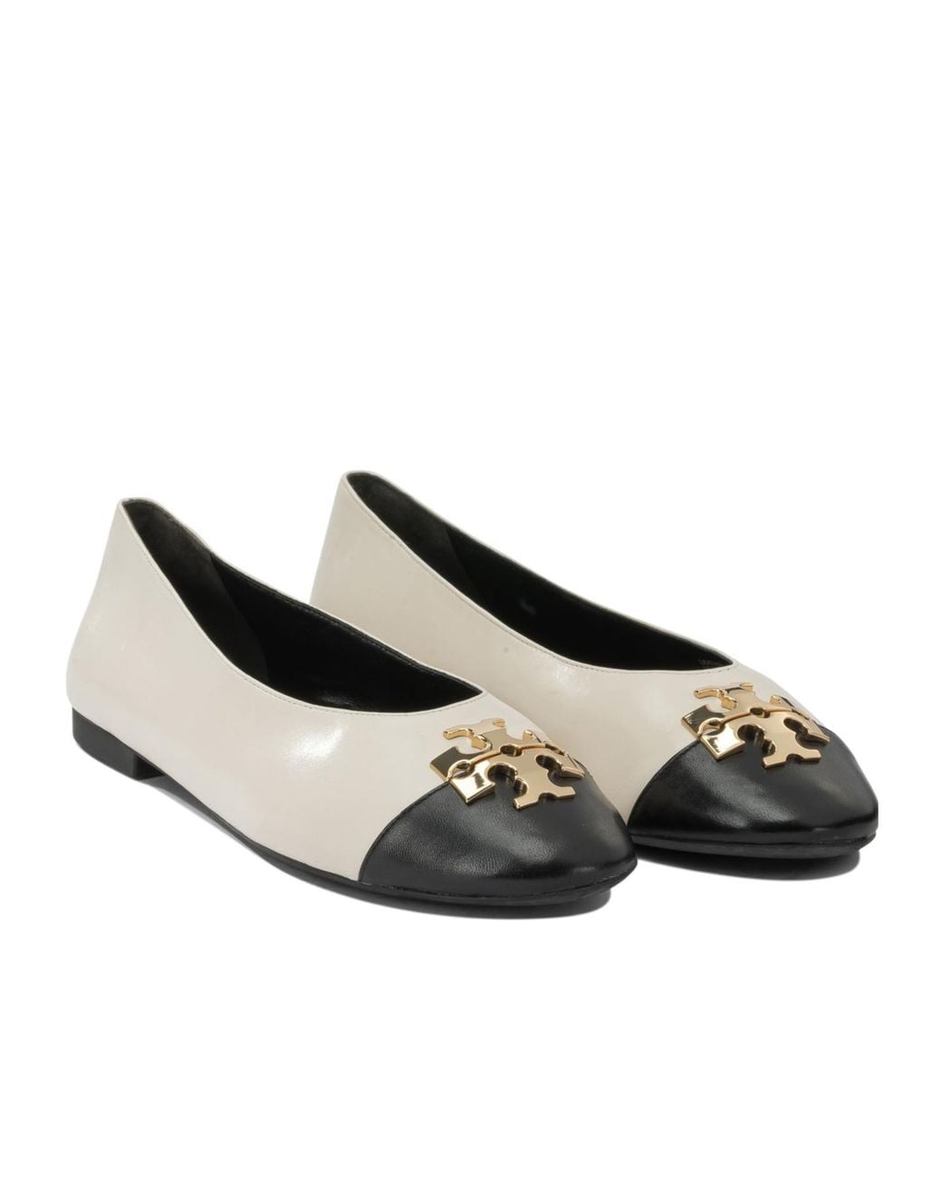 Tory Burch Multicolor Charlie Logo-Plaque Ballet Flats