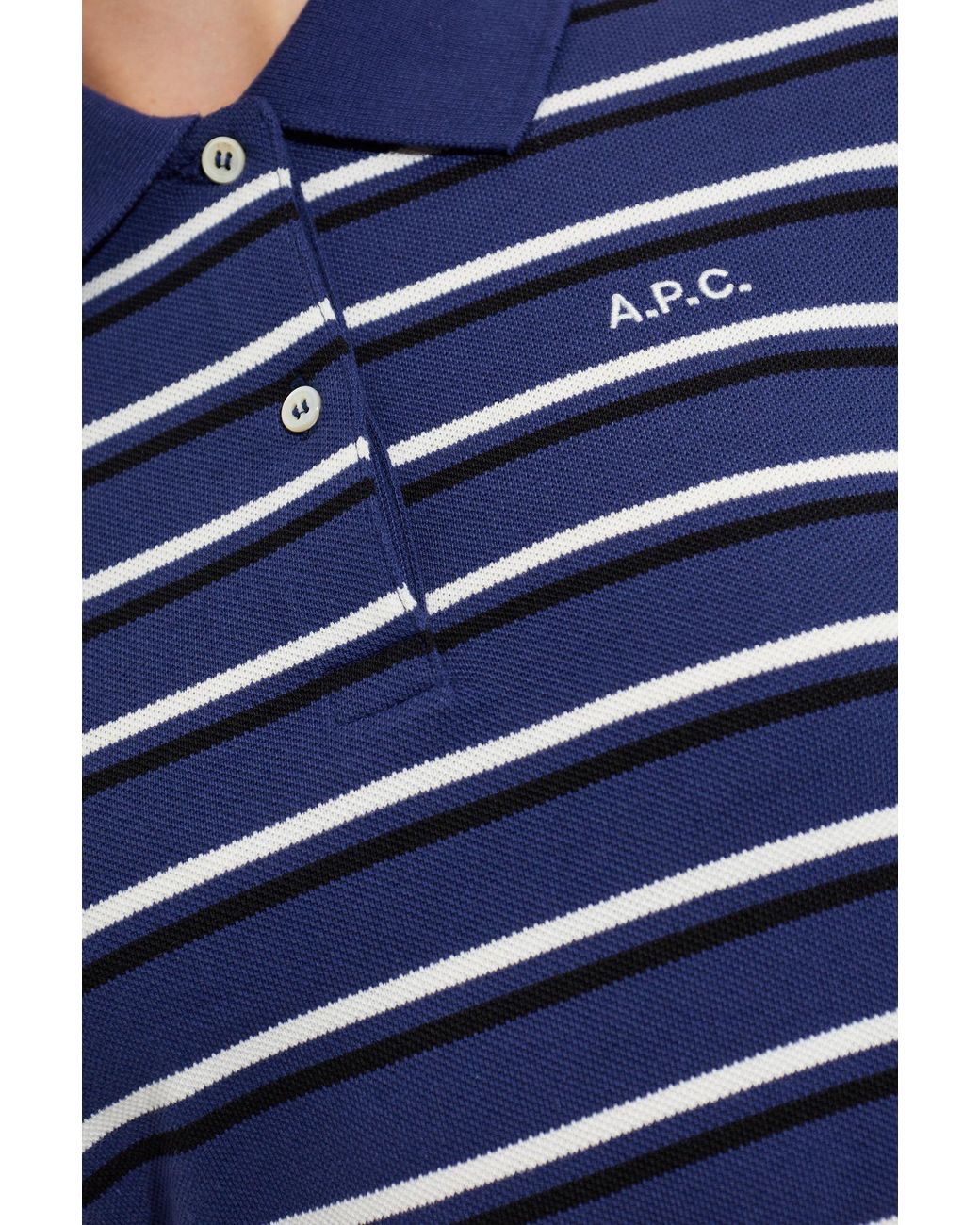A.P.C. Blue Short-Sleeved Polo Shirt