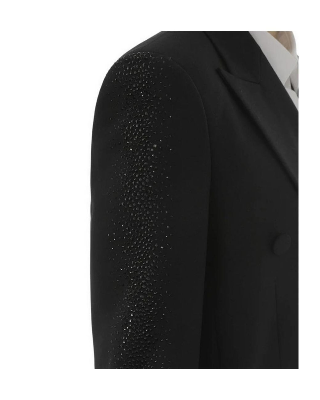Dondup Black Double-Breasted Long-Sleeve Blazer