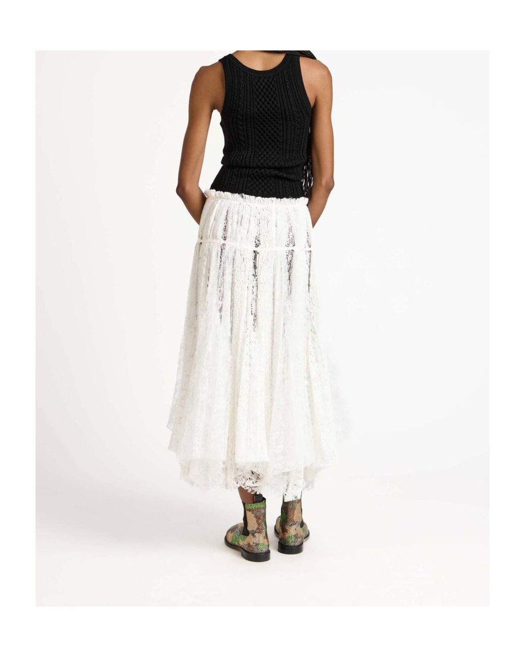 J.W. Anderson Black Cable-Knit Sleeveless Top
