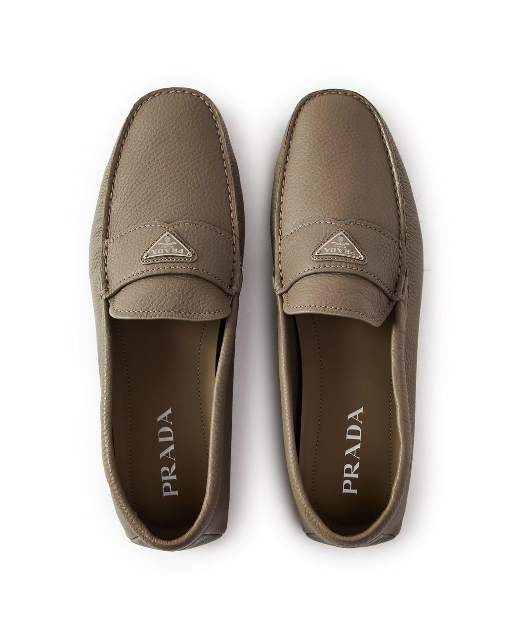 Prada Brown Simple Loafers for men