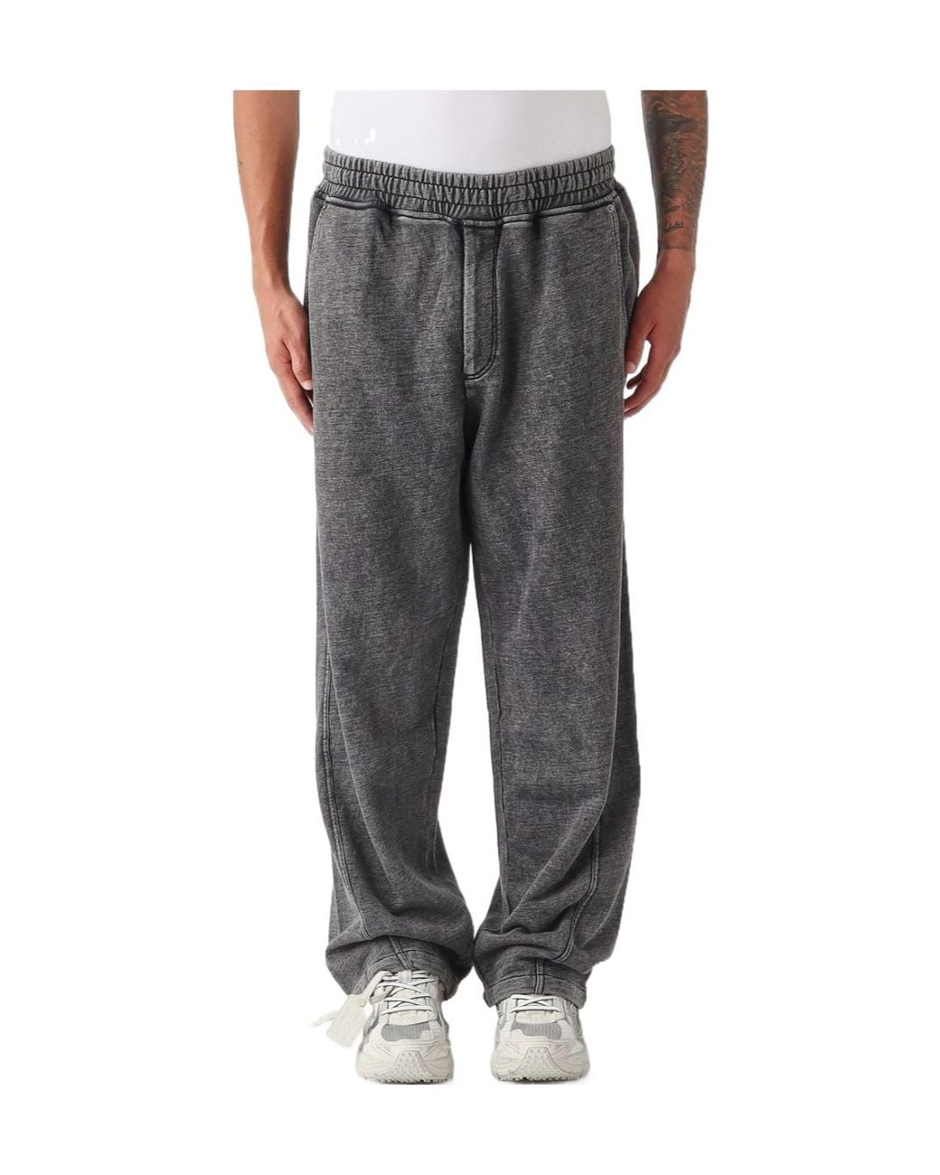 Emporio Armani Gray Elasticated-Waistband Track Pants for men