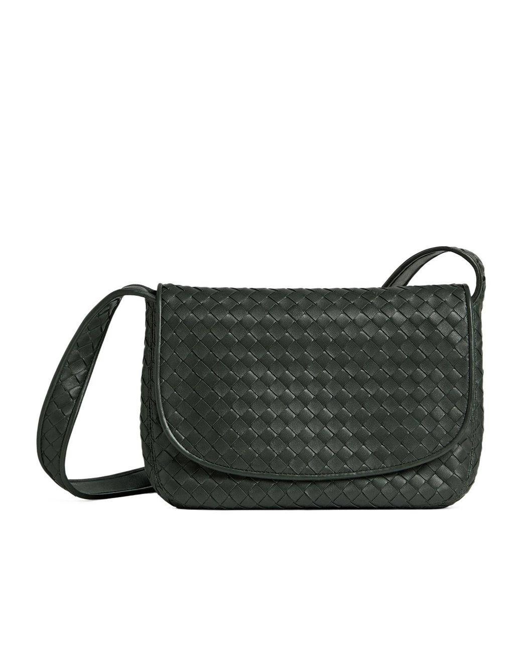 Bottega Veneta Black Veneto Flap Messenger Bag for men