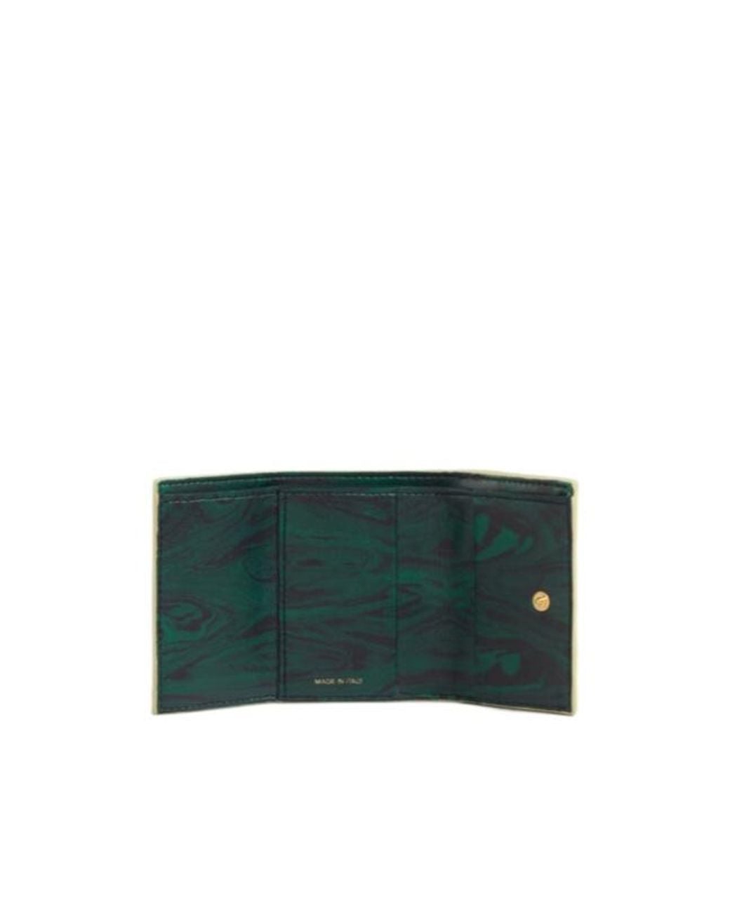 Marni Natural Light Leather Trifold Venice Wallet With Marbled Interior