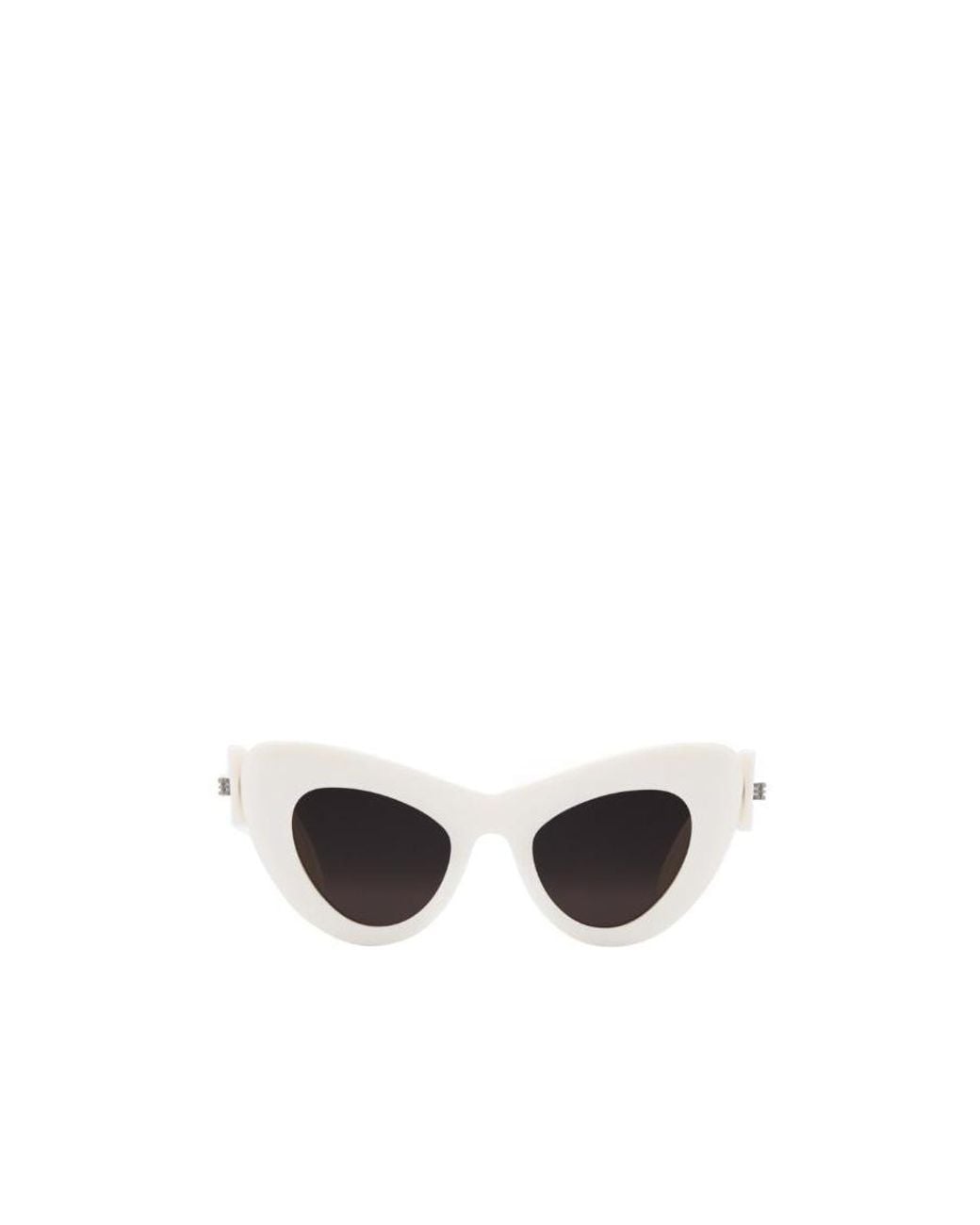 Balenciaga White Mega Cat Oversize-Frame Sunglasses for men