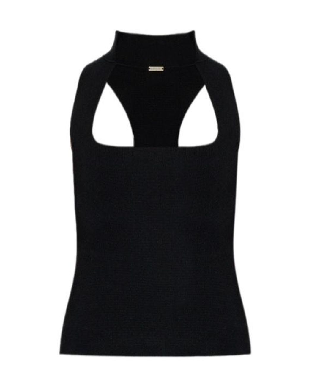 Cult Gaia Black Square-Neck Top