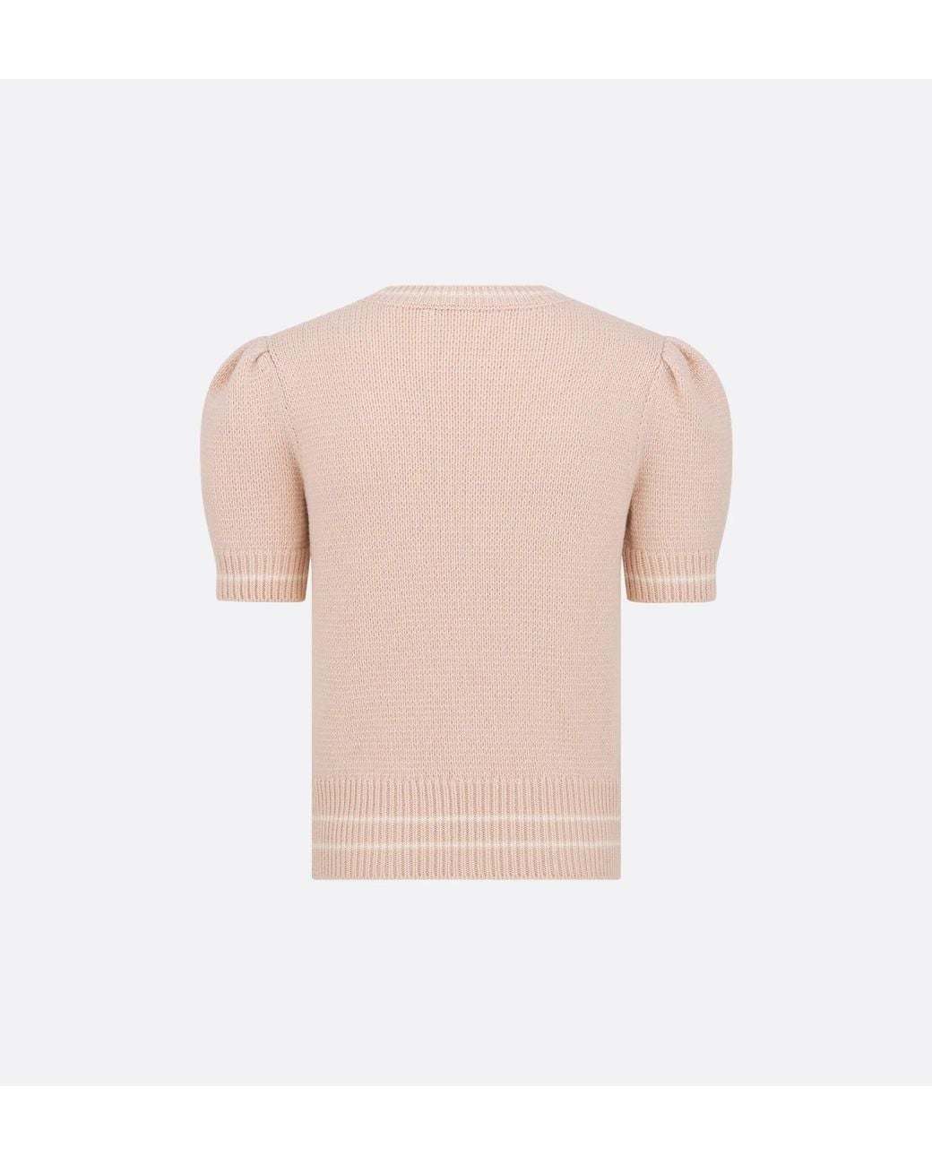 Dior Pink Short-Sleeved Sweater