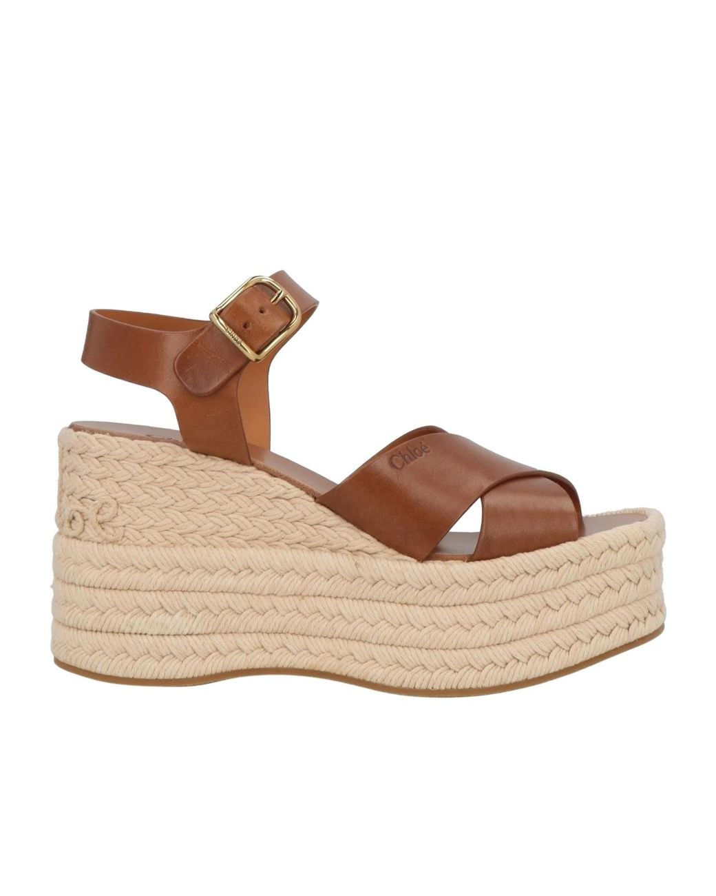 Chloé Brown Espadrilles Leather