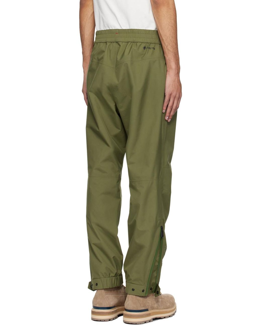 Moncler Green Grenoble Zipped Pockets Tailored Pants for men