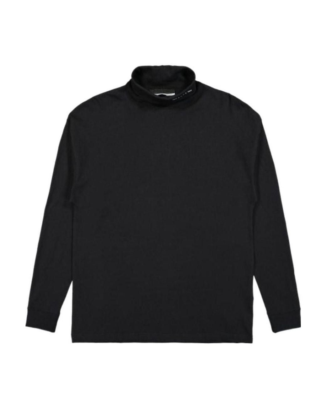 1017 ALYX 9SM Black Roll-Collar T-Shirt for men