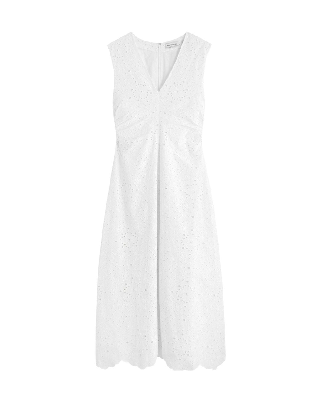 Veronica Beard White Cotton A Line Dress