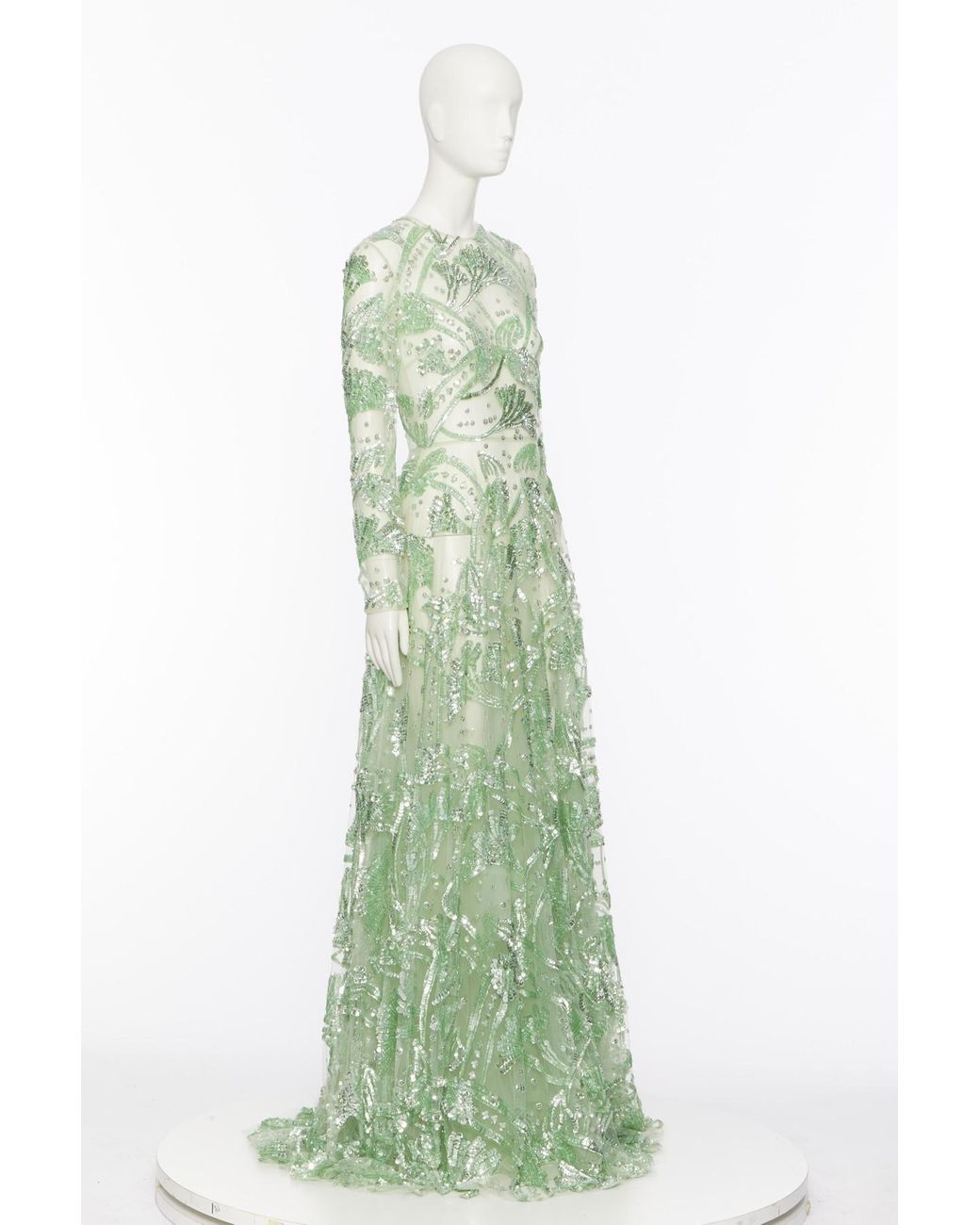 Valentino Long-Sleeved Dress in Green | Lyst Valentino Long-Sleeved Dress in Green | Lyst