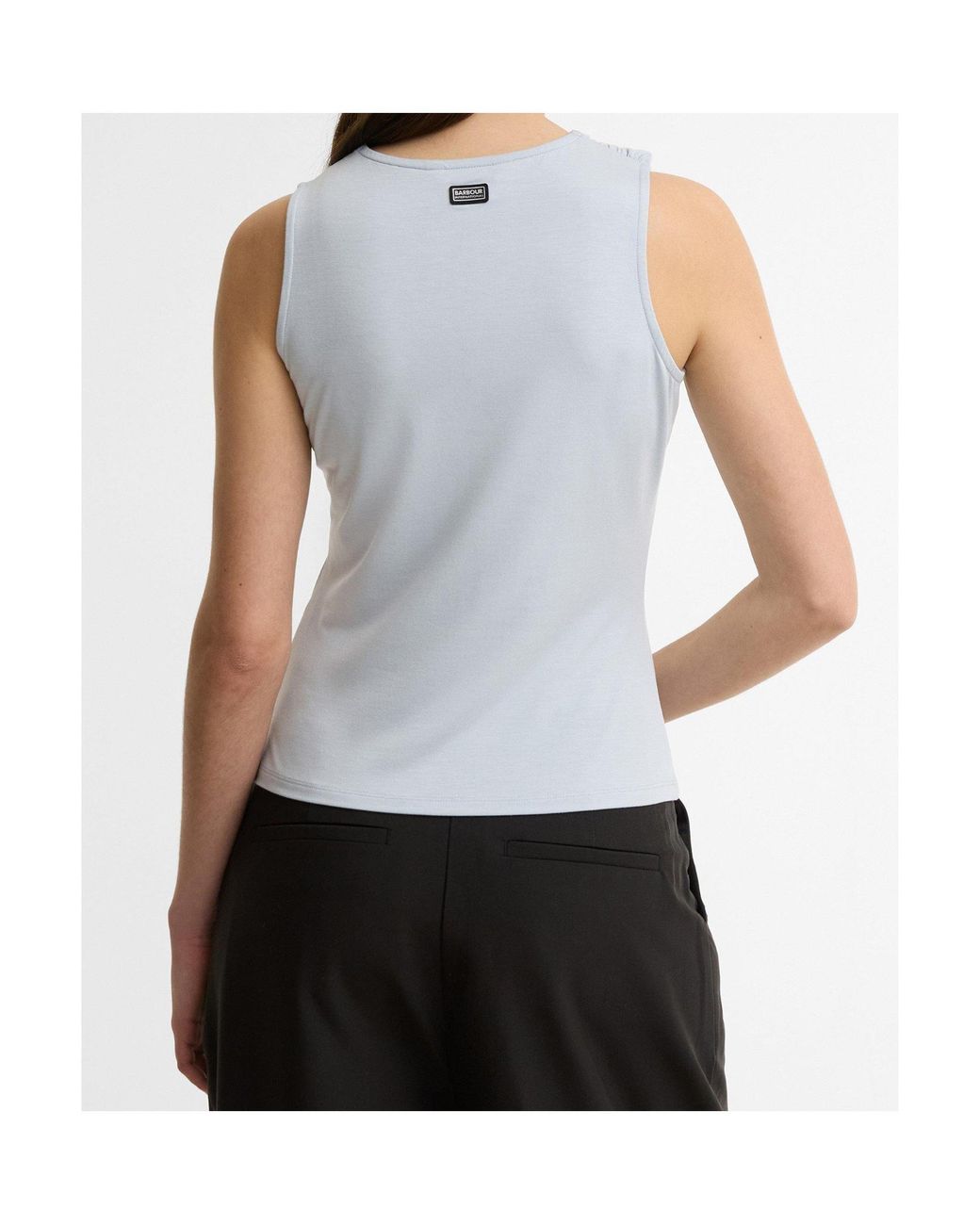 Barbour Gray Pleated Detail Top
