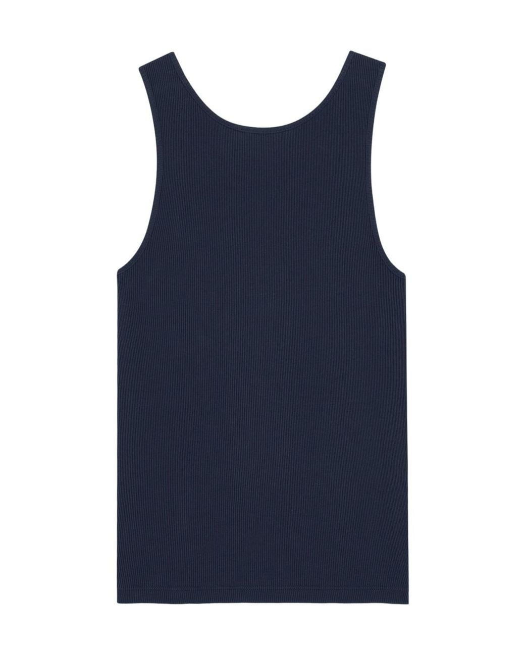Saint Laurent Blue Cassandre Ribbed Tank Top