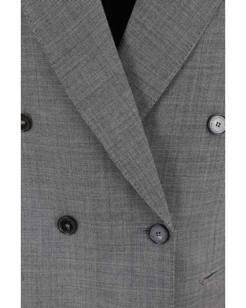 Stella McCartney Gray Double-Breasted Blazer
