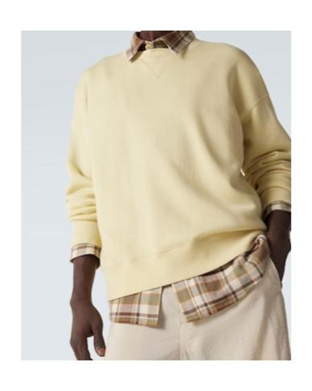 Visvim Natural Jumbo Wool And Cotton Sweatshirt for men