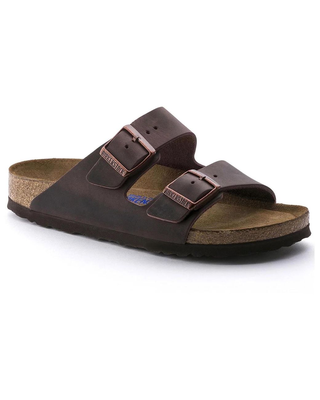 Birkenstock Brown Logo Flip-Flops for men